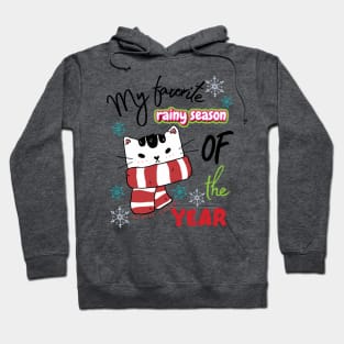 Winter Cat - Favorite rainy season Hoodie